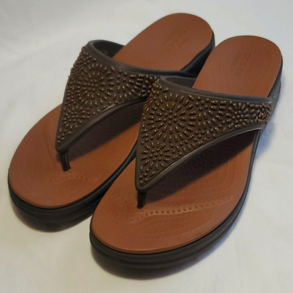 CROCS Monterey Diamante Wedge Flip